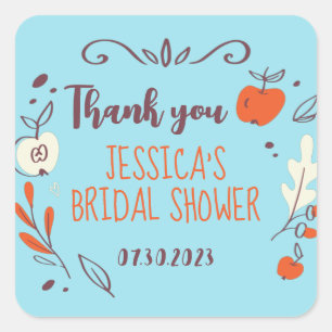 Autumn Leaves Wreator Doodle Herfst Vrijgezellenfe Vierkante Sticker