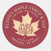 Autumn - lebbyetiket voor bewerkbare mannetjesriem ronde sticker (Voorkant)