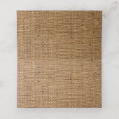 Autumn leest FAUX Burlap Folded Place Card - Wine Plaatskaartje (Binnenkant ongevouwen)