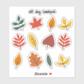 Autumn leest sticker blad (Vel)