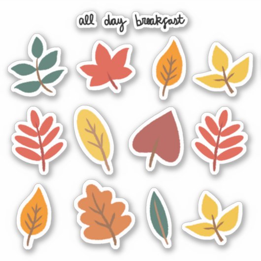 Autumn leest sticker blad (Voorkant)