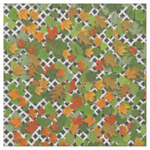 Autumn leest White Trellis Print Pattern Fabric Stof (Close Up)