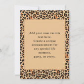 Autumn Leopard Print met aangepaste foto Aankondiging (Achterkant)