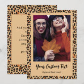 Autumn Leopard Print met aangepaste foto Aankondiging (Voorkant / Achterkant)