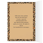 Autumn Leopard Print met aangepaste fotokaart (Binnen (Links))
