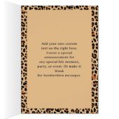 Autumn Leopard Print met aangepaste fotokaart (Binnen (Rechts))