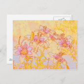 Autumn Lilies - Digitale Waterverf Briefkaart (Voorkant / Achterkant)