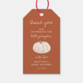 Autumn Little Pumpkin Baby shower dank u Cadeaulabel (Voorkant)