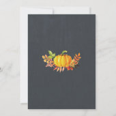 Autumn Little Pumpkin Baby shower Invitation Kaart (Achterkant)