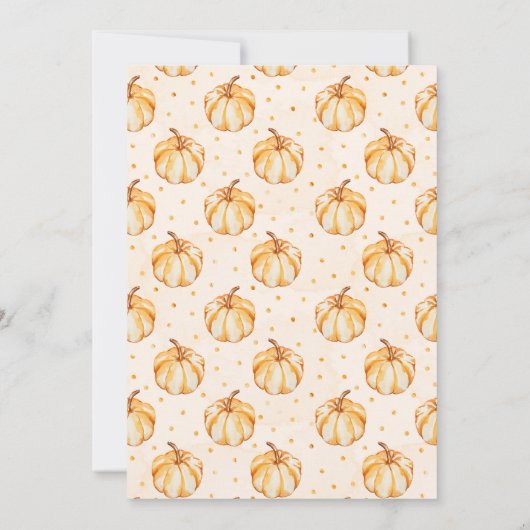 Autumn Little Pumpkin Bedankkaart (Achterkant)