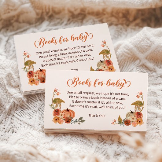 Autumn Little Pumpkin Books for Baby  Informatiekaartje