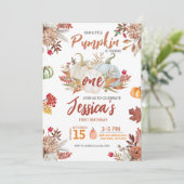 Autumn Little Pumpkin draaien een Herfst Verjaarda Kaart (Staand voorkant)