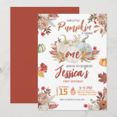 Autumn Little Pumpkin draaien een Herfst Verjaarda Kaart (Voorkant / Achterkant)