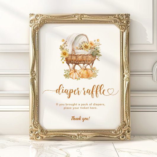 Autumn Little Pumpkin  Luier Raffle Poster