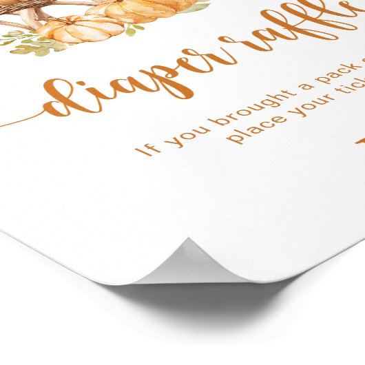 Autumn Little Pumpkin  Luier Raffle Poster (Hoek)