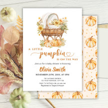 Autumn Little Pumpkin Neutral Baby shower