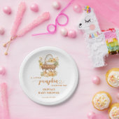 Autumn Little Pumpkin Neutral Baby shower Papieren Bordje (Feest)