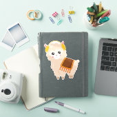 Autumn Llama, Cute Llama, Cute Alpaca, Ear Muffs Sticker (iPad Cover)