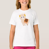 Autumn Llama, Cute Llama, Cute Alpaca, Ear Muffs T-shirt (Voorkant)
