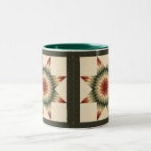 Autumn Lone Star Quilt Design Tweekleurige Koffiemok (Center)