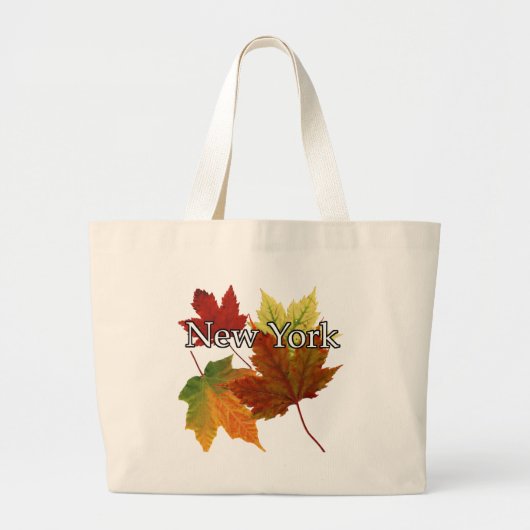 AUTUMN LOOPT IN NEW YORK GROTE TOTE BAG (Voorkant)