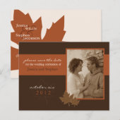 Autumn Love 01 Aankondigingskaart (Voorkant / Achterkant)