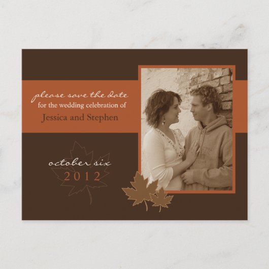 Autumn Love 01 Aankondigingskaart (Voorkant)