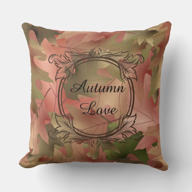 Autumn Love Herfst/Olive Reversible Pillow Kussen (Voorkant)