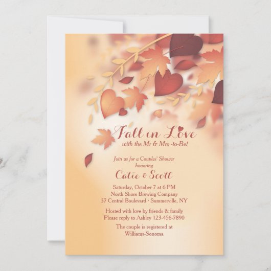 Autumn Love Invitation Kaart (Voorkant)