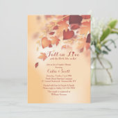 Autumn Love Invitation Kaart (Staand voorkant)