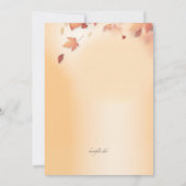 Autumn Love Invitation Kaart (Achterkant)