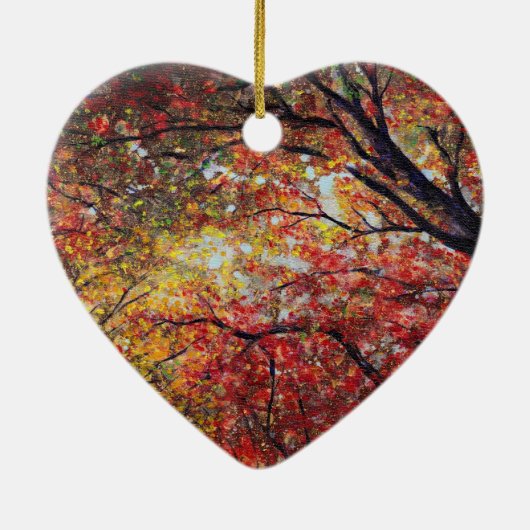 Autumn Love Keramisch Ornament (Achterkant)