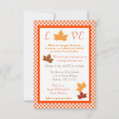 Autumn Love Leaf - 3x5 Wedding Invitation Kaart (Voorkant)