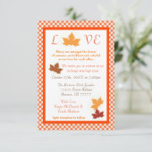 Autumn Love Leaf - 3x5 Wedding Invitation Kaart (Staand voorkant)
