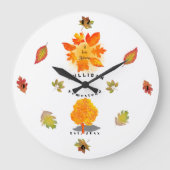 Autumn Love White Grote Klok (Voorkant)