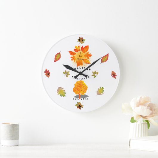 Autumn Love White Grote Klok (Huis)