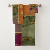 Autumn Luxury | Geometrische gouden handdoepering Bad Handdoek (Insitu)