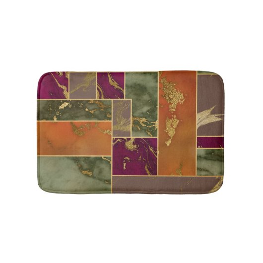 Autumn Luxury | Geometrische gouden handdoepering Badmat (Voorkant)