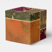 Autumn Luxury | Geometrische gouden handdoepering Bedankdoosjes (Achterkant)