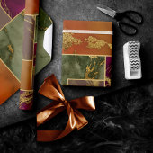 Autumn Luxury | Geometrische gouden handdoepering Cadeaupapier