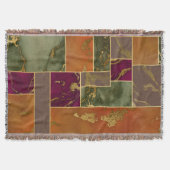 Autumn Luxury | Geometrische gouden handdoepering Deken (Voorkant)