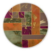 Autumn Luxury | Geometrische gouden handdoepering Keramische Knop (Voorkant)