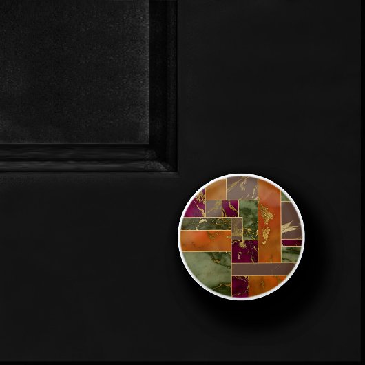 Autumn Luxury | Geometrische gouden handdoepering Keramische Knop