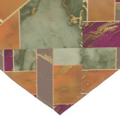 Autumn Luxury | Geometrische gouden handdoepering Korte Tafelloper (Hoek)