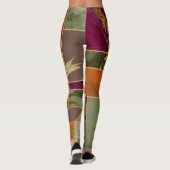 Autumn Luxury | Geometrische gouden handdoepering Leggings (Achterkant)