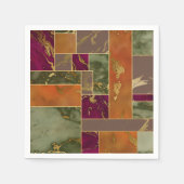 Autumn Luxury | Geometrische gouden handdoepering Servet (Voorkant)