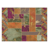 Autumn Luxury | Geometrische gouden handdoepering Tafelkleed (Voorkant (Horizontaal))