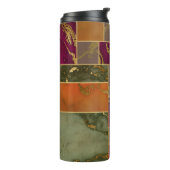 Autumn Luxury | Geometrische gouden handdoepering Thermosbeker (Gedraaid links)