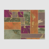 Autumn Luxury | Geometrische gouden handdoepering Tissuepapier (Voorkant)