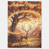 Autumn Magic Forest Deer Personalized Magnet (Voorkant)